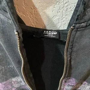 Jaded London | Tops | Jaded London Skeleton Zip Acid Wash